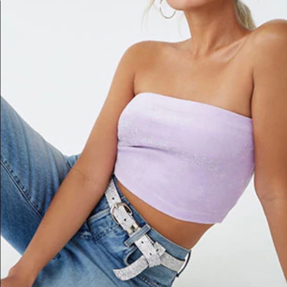 F21 Velvet ‘Princess’ Tube Top